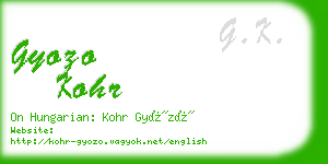 gyozo kohr business card